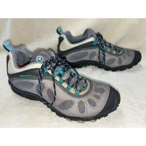 Merrell Chameleon Arc Pure Grey Aqua Trail Hiking Shoes Padded Lined Sz 7 #d